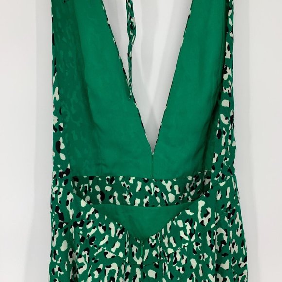 Honey Punch Dress Green Halter Neck Sleeveless Ruched - Picture 10 of 12